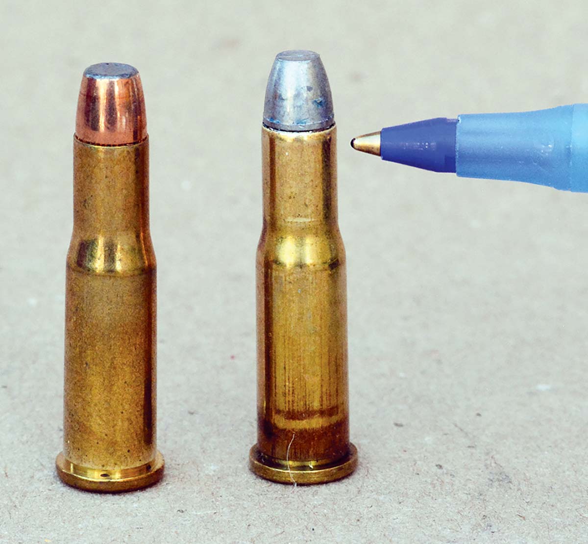 A heavy roll crimp should be applied to both cast and jacketed bullets.